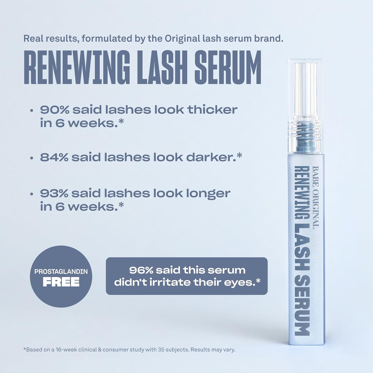 BABE ORIGINA  Renewing Lash Serum 4 Month Supply (6 mL)
